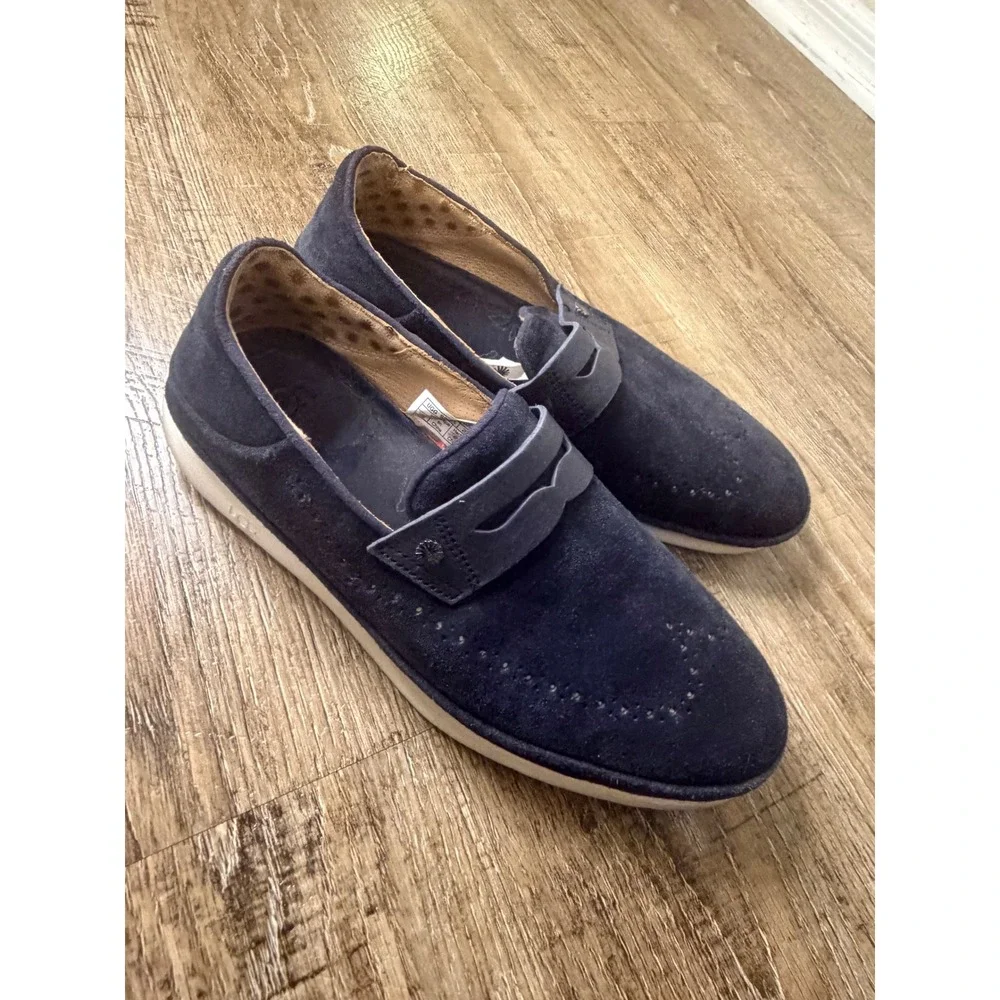 UGG Henrick Suede Penny Loafers Navy Blue Slip On Shoes 1092174 Mens Size 8